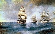 Ivan Aivazovsky Two Turkish Ships Spain oil painting artist